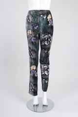 Recess Los Angeles Vintage Emporio Armani Floral Velvet Tuxedo Jacket and Pant Suit Set