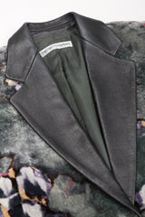 Recess Los Angeles Vintage Emporio Armani Floral Velvet Tuxedo Jacket and Pant Suit Set