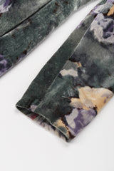 Recess Los Angeles Vintage Emporio Armani Floral Velvet Tuxedo Jacket and Pant Suit Set