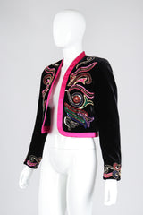 Recess Los Angeles Vintage Escada Embellished Velvet Bolero Jacket