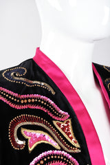 Recess Los Angeles Vintage Escada Embellished Velvet Bolero Jacket