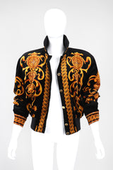 Recess Los Angeles Vintage Escada Baroque Print Versace Velvet Bomber