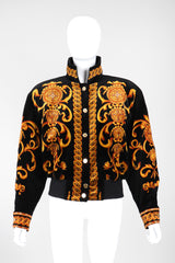Recess Los Angeles Vintage Escada Baroque Print Versace Velvet Bomber