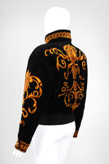 Recess Los Angeles Vintage Escada Baroque Print Versace Velvet Bomber