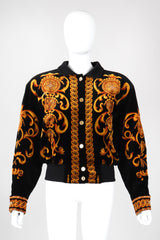 Recess Los Angeles Vintage Escada Baroque Print Versace Velvet Bomber