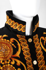 Recess Los Angeles Vintage Escada Baroque Print Versace Velvet Bomber