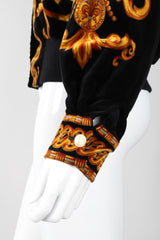 Recess Los Angeles Vintage Escada Baroque Print Versace Velvet Bomber
