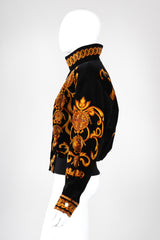 Recess Los Angeles Vintage Escada Baroque Print Versace Velvet Bomber