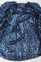 Recess Los Angeles Vintage Escada Metallic Lamé Damask Pajama Pyjama Blouse