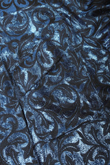 Recess Los Angeles Vintage Escada Metallic Lamé Damask Pajama Pyjama Blouse