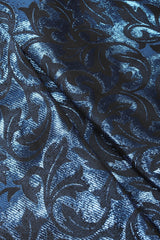 Recess Los Angeles Vintage Escada Metallic Lamé Damask Pajama Pyjama Blouse