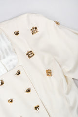 Recess Designer Consignment Vintage Escada Double Breasted Gold Charm Jacket Los Angeles Resale Recycled