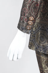 Recess Los Angeles Vintage Escada Royal Golden Brocade Jacket & Pant Suit