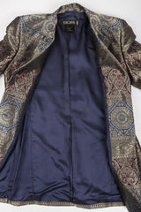 Recess Los Angeles Vintage Escada Royal Golden Brocade Jacket & Pant Suit