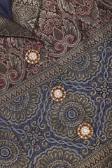 Recess Los Angeles Vintage Escada Royal Golden Brocade Jacket & Pant Suit