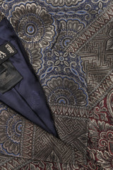 Recess Los Angeles Vintage Escada Royal Golden Brocade Jacket & Pant Suit