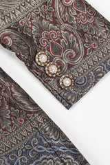 Recess Los Angeles Vintage Escada Royal Golden Brocade Jacket & Pant Suit