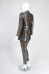 Recess Los Angeles Vintage Escada Royal Golden Brocade Jacket & Pant Suit