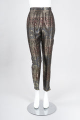 Recess Los Angeles Vintage Escada Royal Golden Brocade Jacket & Pant Suit