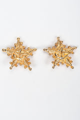 Recess Los Angeles Vintage Escada Nautical Anchor Star Button Clip Earrings