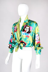 Recess Los Angeles Vintage Escada Warhol Satin Pop Art Chaplin Dietrich Shirt