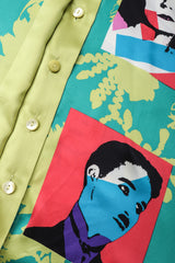 Recess Los Angeles Vintage Escada Warhol Satin Pop Art Chaplin Dietrich Shirt
