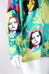 Recess Los Angeles Vintage Escada Warhol Satin Pop Art Chaplin Dietrich Shirt