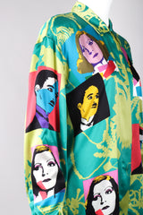 Recess Los Angeles Vintage Escada Warhol Satin Pop Art Chaplin Dietrich Shirt