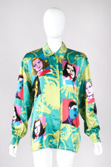 Recess Los Angeles Vintage Escada Warhol Satin Pop Art Chaplin Dietrich Shirt