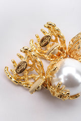 Recess Los Angeles Vintage Escada Branch Coral Pearl Drop Earrings