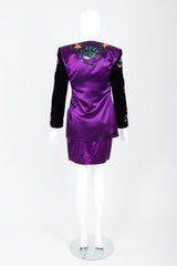 Vintage Escada Magical Embellished Satin Velvet Jacket & Skirt Suit on Mannequin Back at Recess