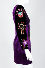 Vintage Escada Magical Embellished Satin Velvet Jacket & Skirt Suit on Mannequin Side at Recess