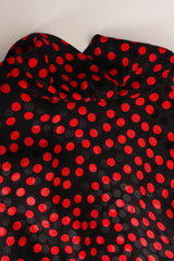 Vintage Escada by Margaretha Ley Silk Polka Dot Ruffle Dress V mockneck @ Recess LA