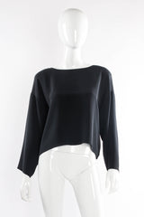 Vintage Escada Sequined Heart Silk Top on mannequin front at Recess Los Angeles