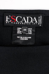 Vintage Escada Sequined Heart Silk Top heart label tag at Recess Los Angeles