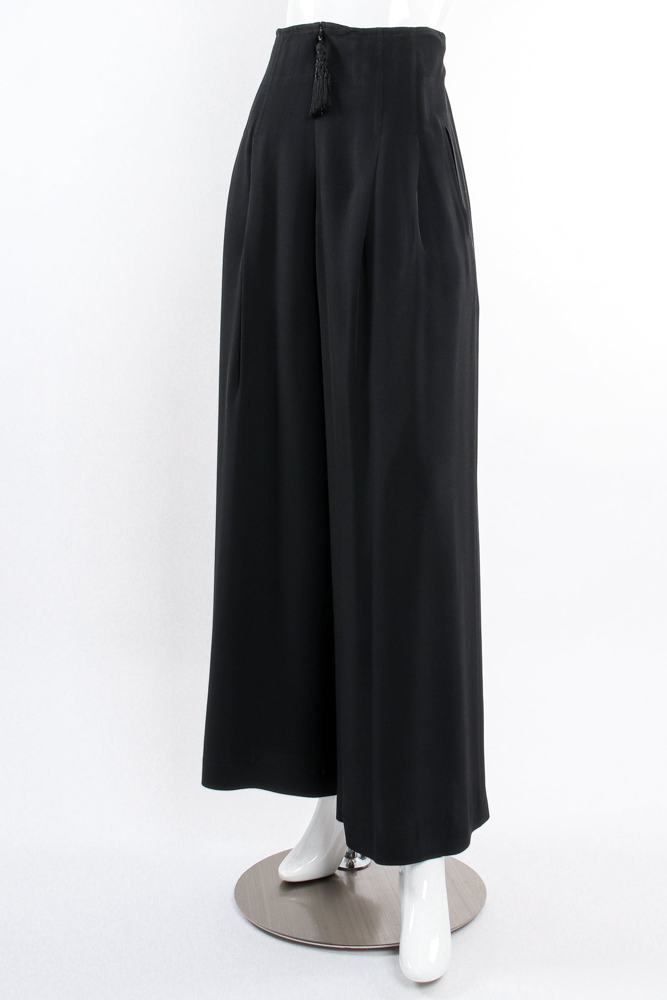 Vintage Escada Corset Waist Wide Leg Pant on Mannequin front angle at Recess Los Angeles