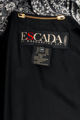 Vintage Escada Paisley Quilted Velvet Bomber Jacket label at Recess Los Angeles