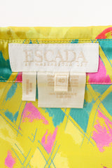 Vintage Escada Marilyn Monroe Silk Pop Art Shirt label at Recess Los Angeles