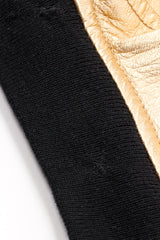 Vintage Escada Gold Star Leather Bomber Jacket mended at Recess Los Angeles