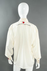 Vintage Escada Silk Soulmate Blouse mannequin back @ Recess Los Angeles