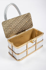 Recess Los Angeles Vintage Etra Metallic Lamé Cage Box Bag