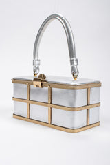 Recess Los Angeles Vintage Etra Metallic Lamé Cage Box Bag