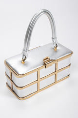 Recess Los Angeles Vintage Etra Metallic Lamé Cage Box Bag