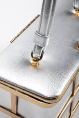 Recess Los Angeles Vintage Etra Metallic Lamé Cage Box Bag