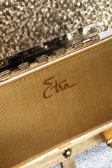 Recess Los Angeles Vintage Etra Metallic Lamé Cage Box Bag