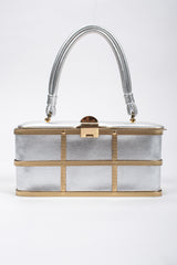 Recess Los Angeles Vintage Etra Metallic Lamé Cage Box Bag