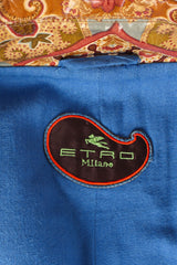 Vintage Etro Paisley Floral Trench Coat tag @ Recess Los Angeles