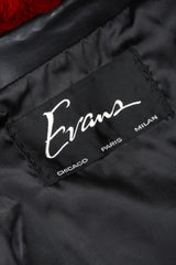 Recess Los Angeles Vintage Evans Oxblood Black Cherry Leather Trim Fur Coat