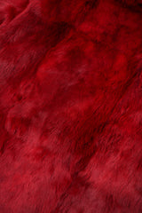 Recess Los Angeles Vintage Evans Oxblood Black Cherry Leather Trim Fur Coat