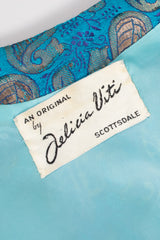 Felicia Viti Paisley Bronze Brocade Wrap Dress Smoking Robe